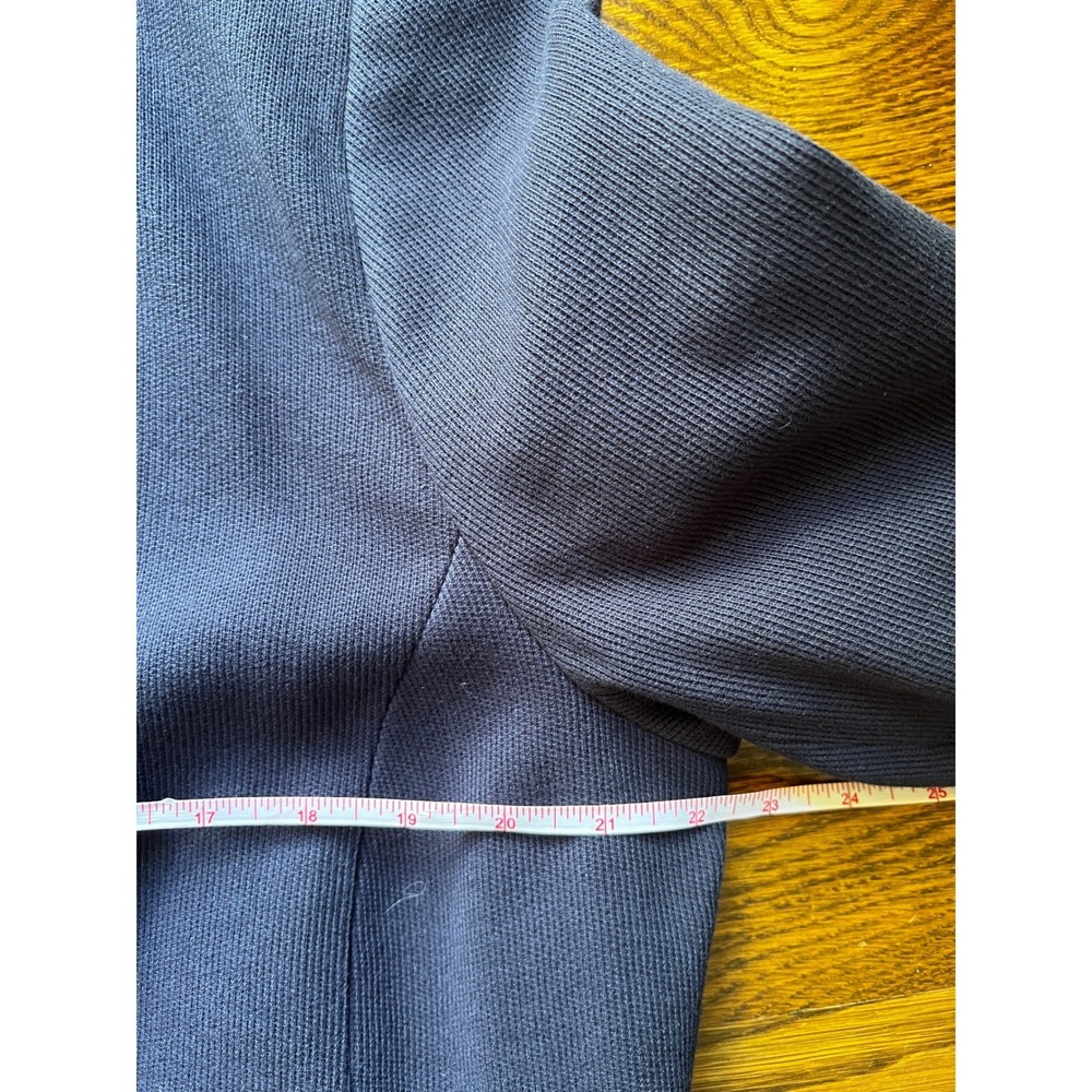 Talbots Navy Blue Ribbed Cotton Blazer Anchor Nautical Preppy Coastal Cruise 16W - Picture 10 of 10